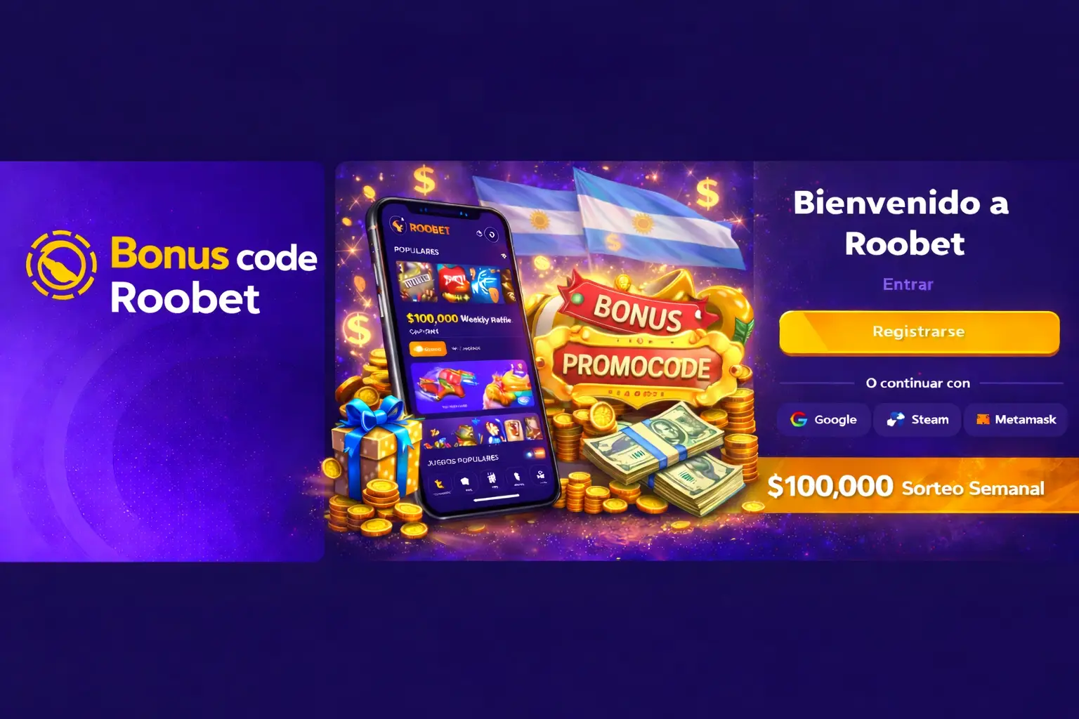 Bonos disponibles en la Roobet app Argentina