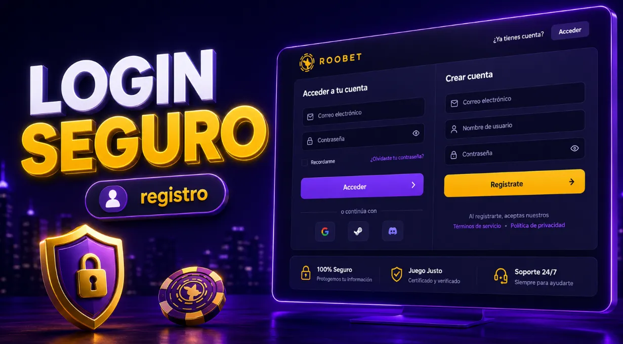 Registro y Roobet login seguro