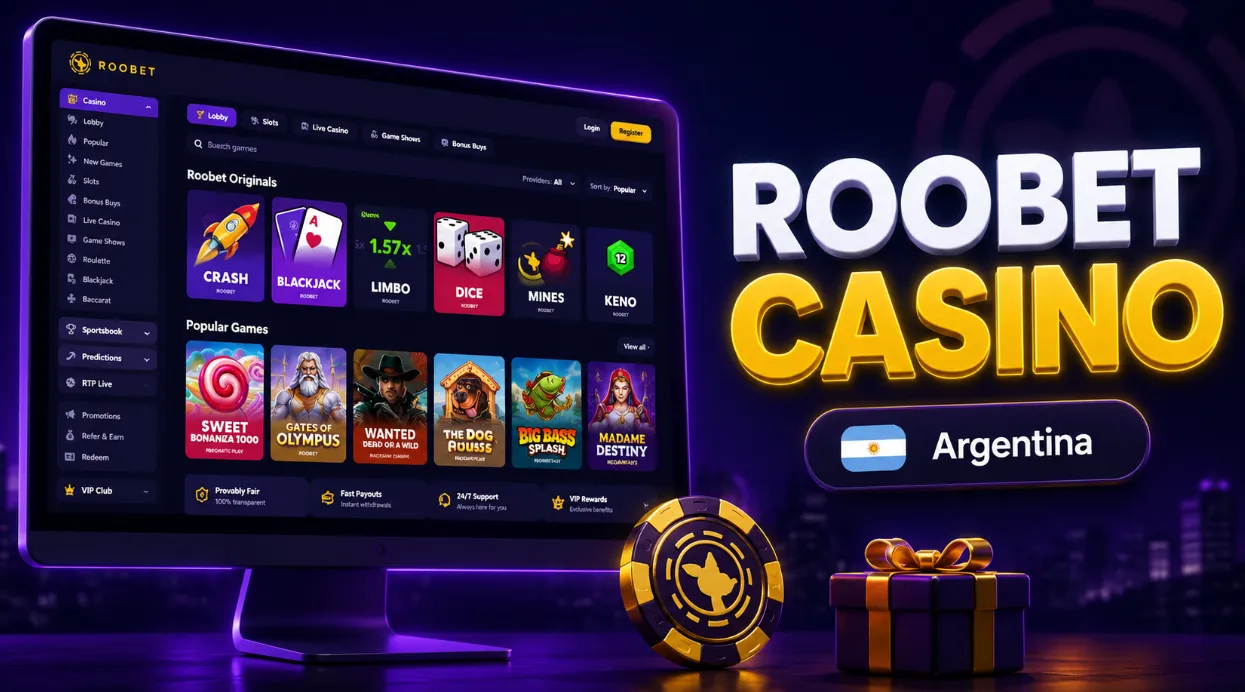 Roobet Argentina Casino Online con Bonos y Pagos