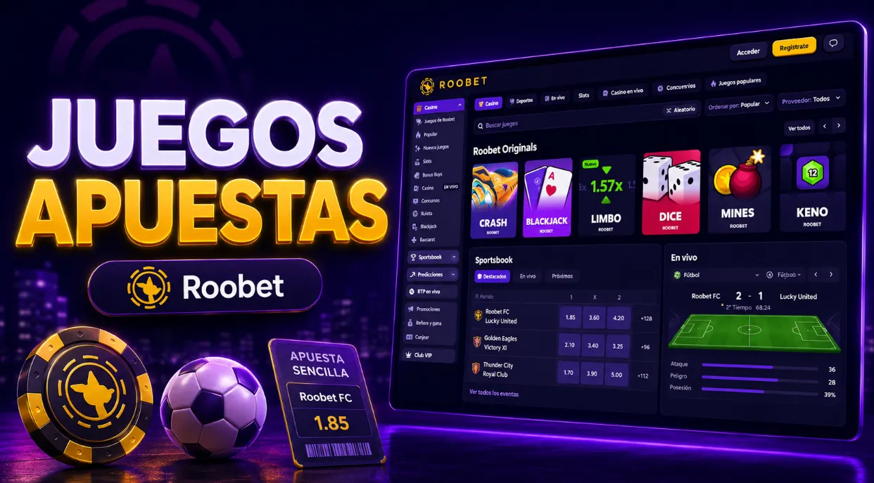 Casino online Roobet con juegos y apuestas