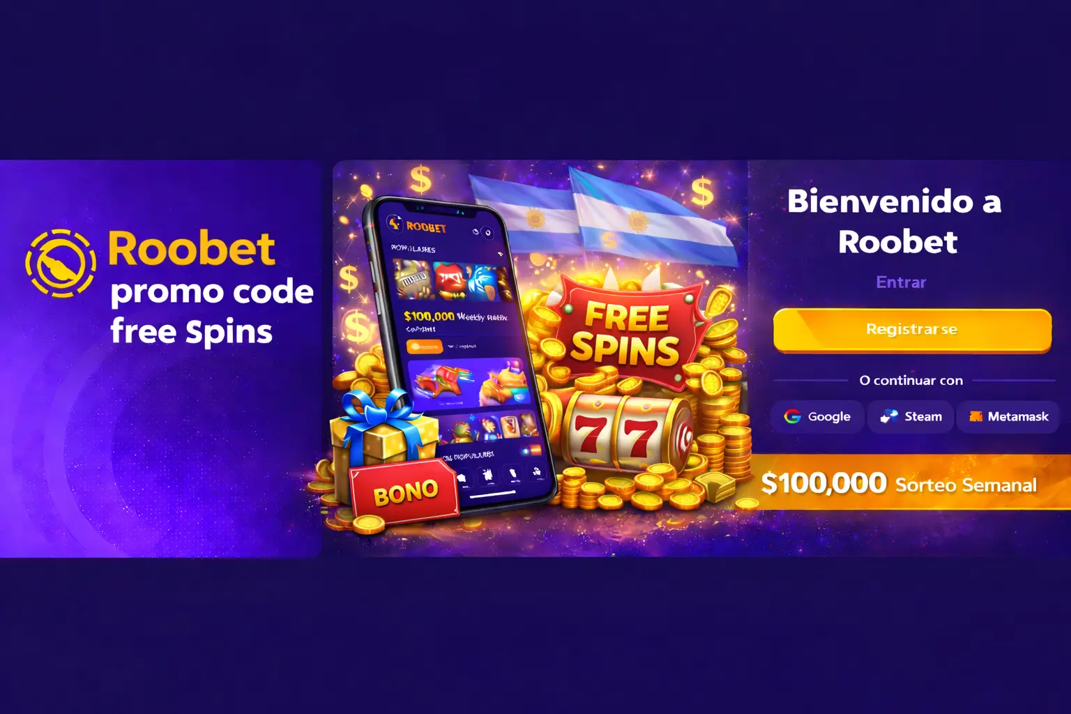 Roobet promo code free spins para tragamonedas